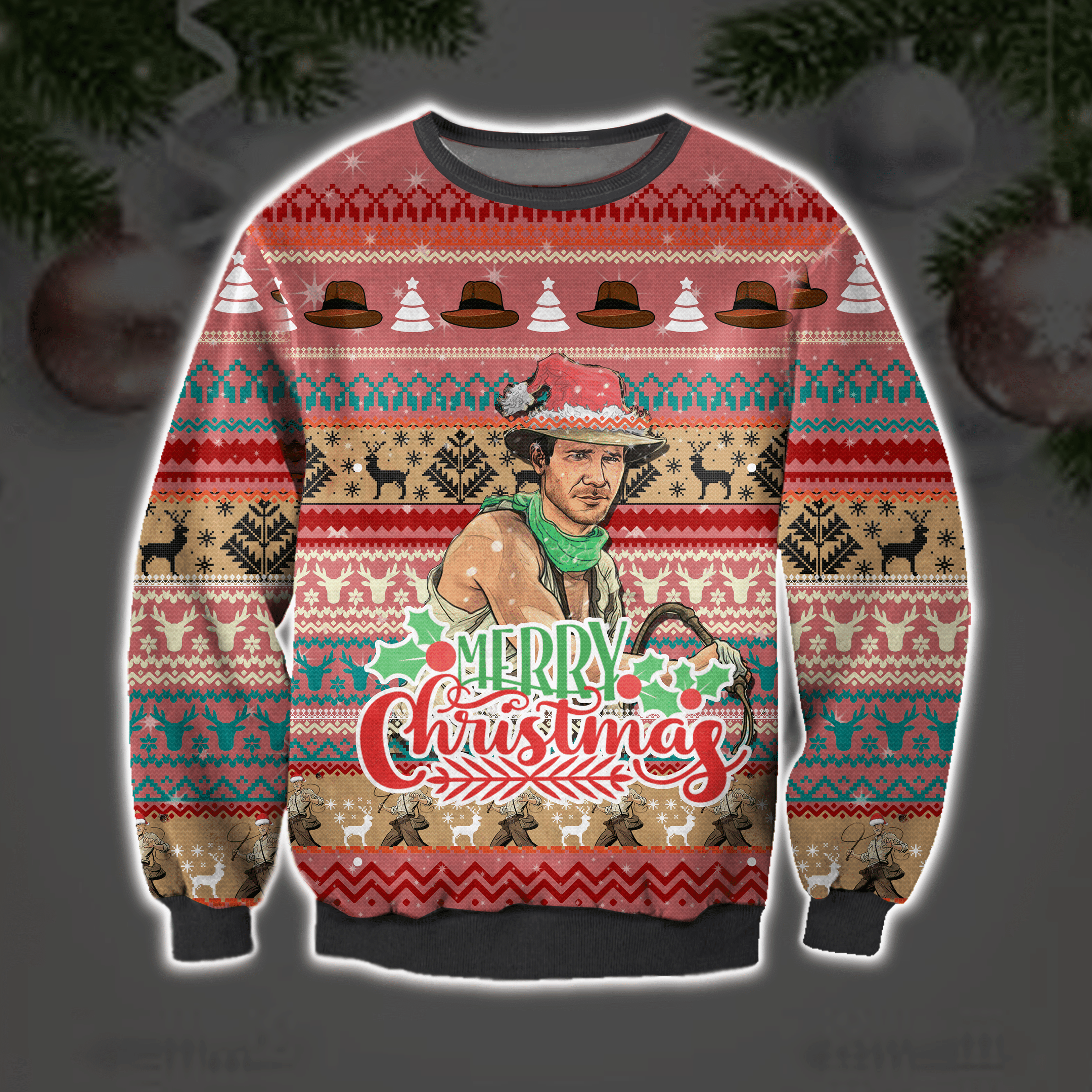 Indiana Jones Ugly Christmas Sweater