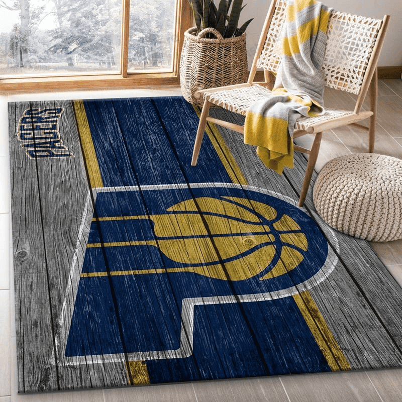 Indiana Pacers 1 3D Rectangle Area Rug – Full Print Carpet For Living Room & Bedroom Home Decor