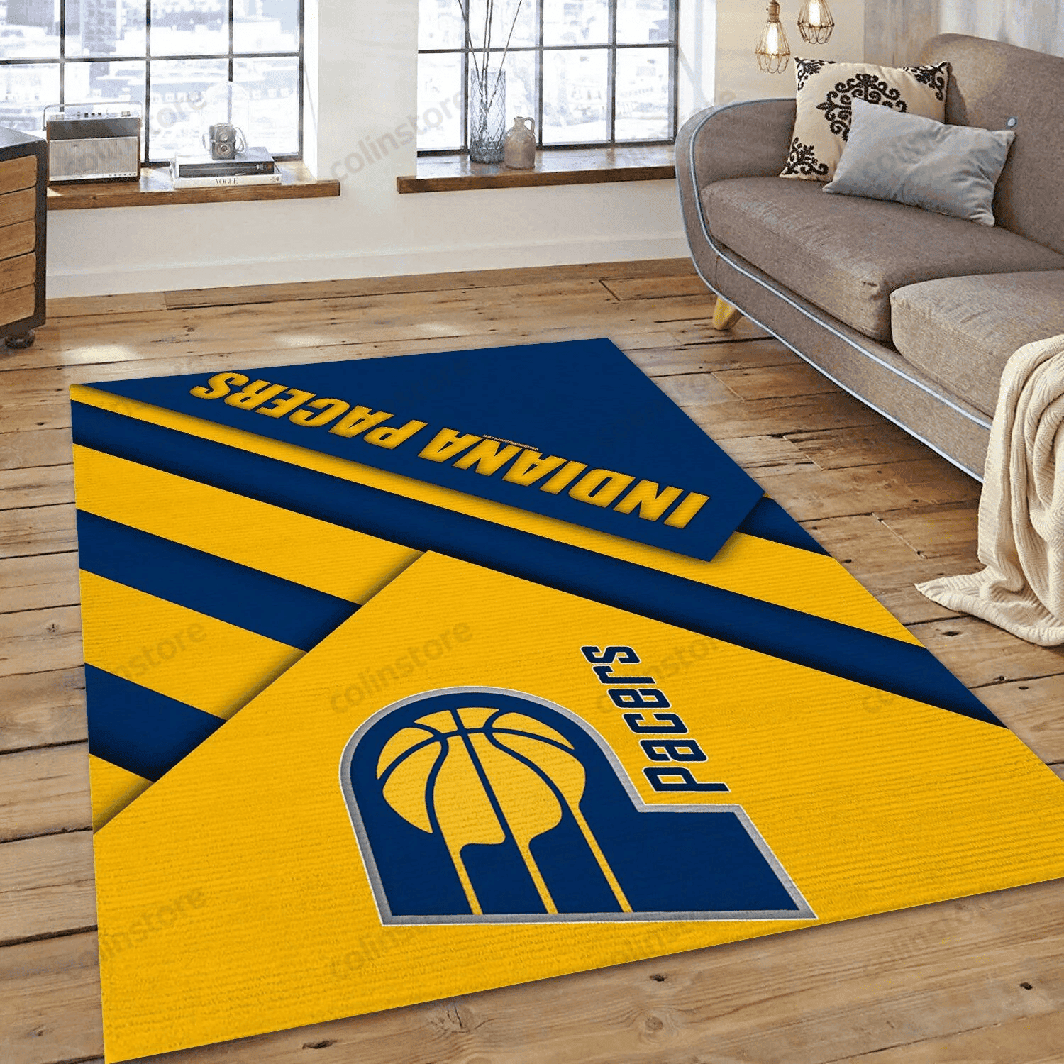 Indiana Pacers 3D Rectangle Area Rug – Full Print Carpet For Living Room & Bedroom Home Decor
