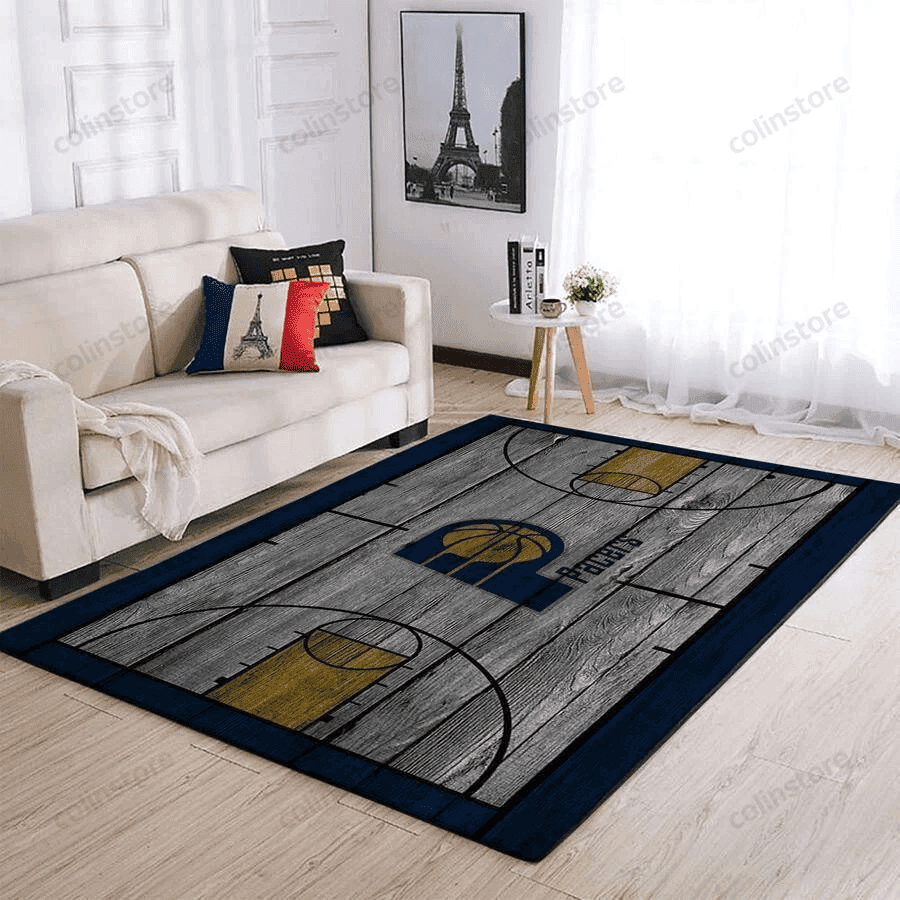 Indiana Pacers 3D Rectangle Area Rug – Full Print Carpet For Living Room & Bedroom Home Decor