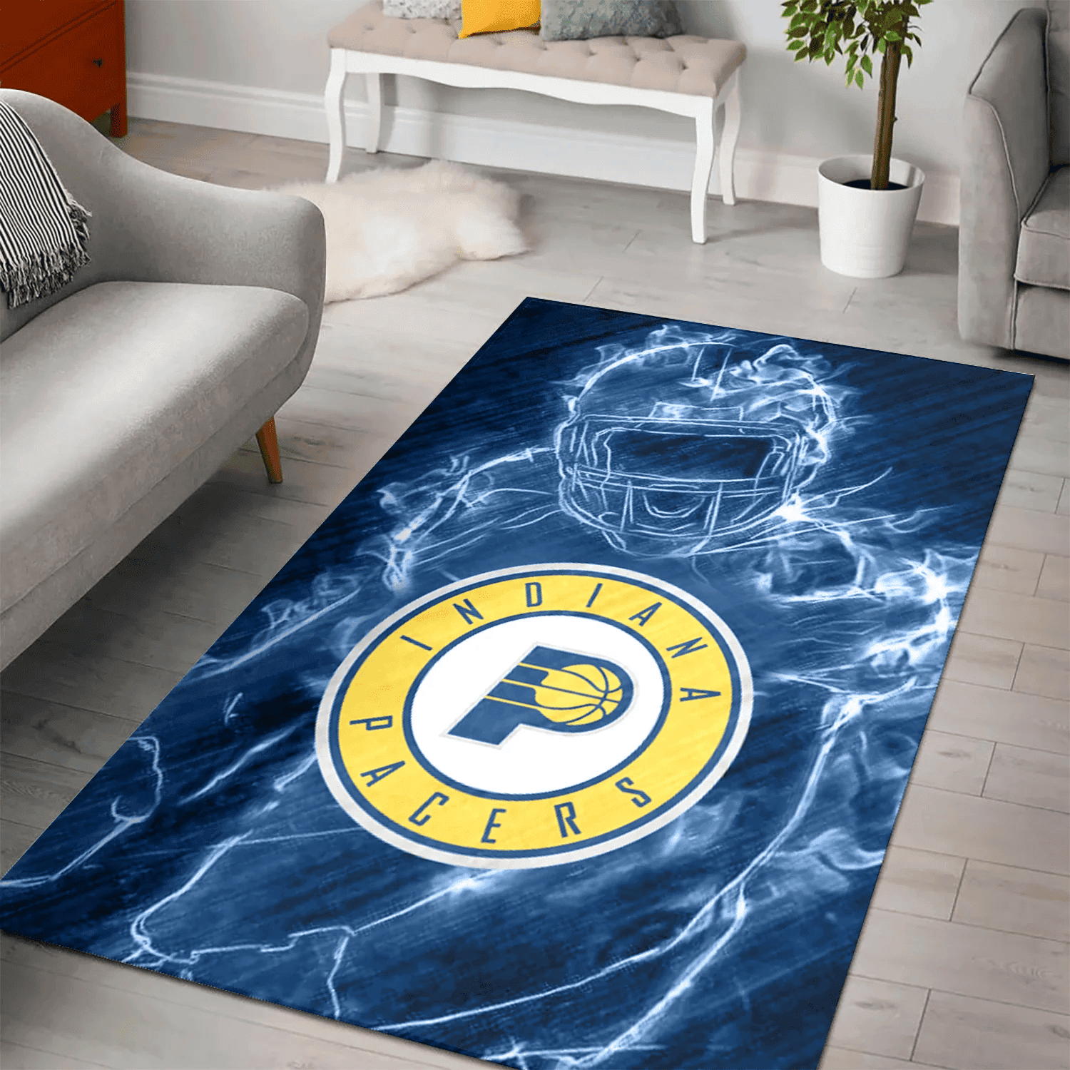 Indiana Pacers Legend 3D Full Print Rectangle Area Rug – Full Print Carpet For Living Room & Bedroom Home Decor