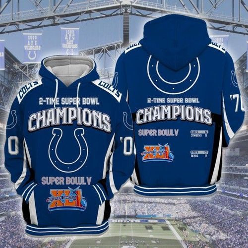 Indianapolis Colts 3D All Over Print Hoodie & Zip Hoodie