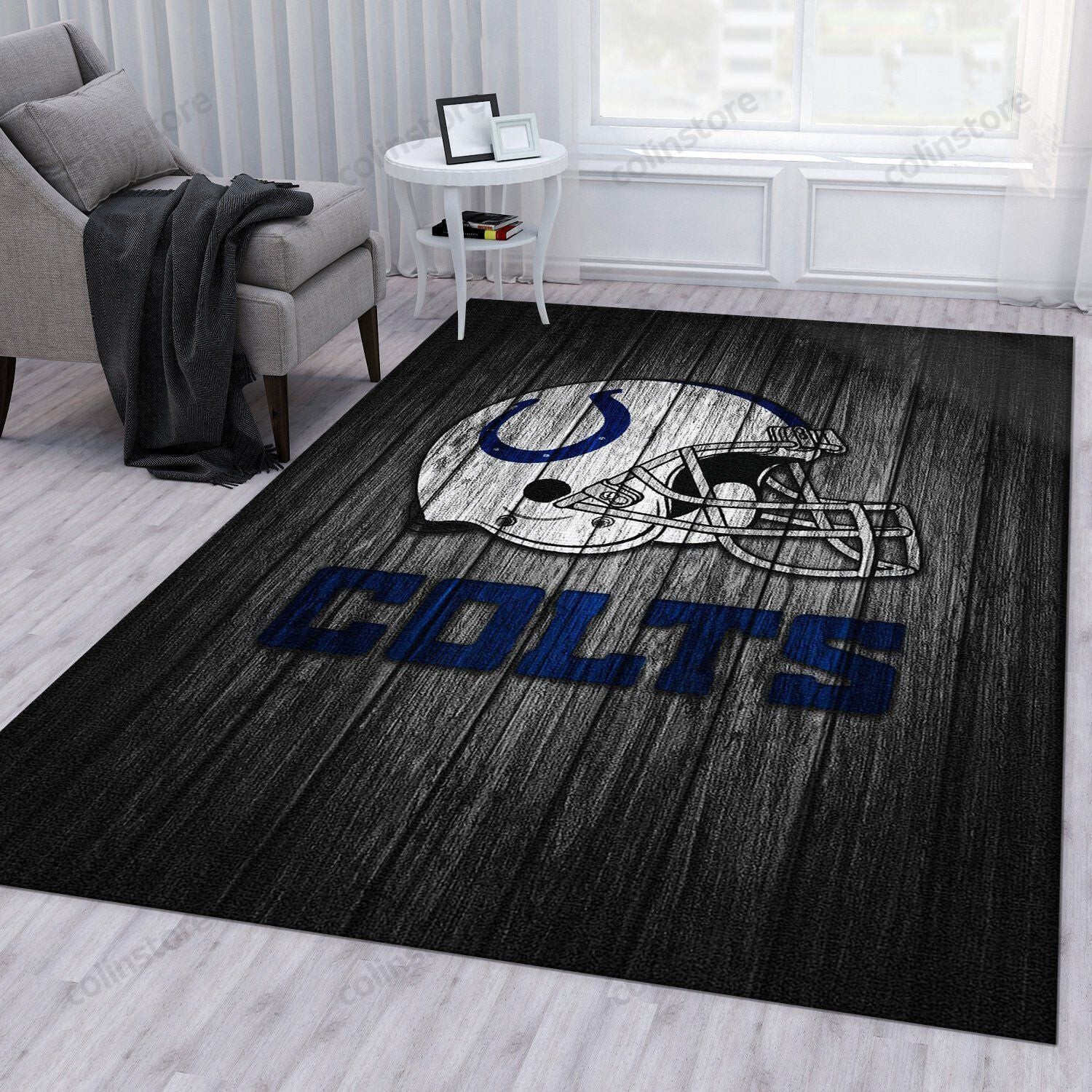 Indianapolis Colts 3D Rectangle Area Rug – Full Print Carpet For Living Room & Bedroom Home Decor