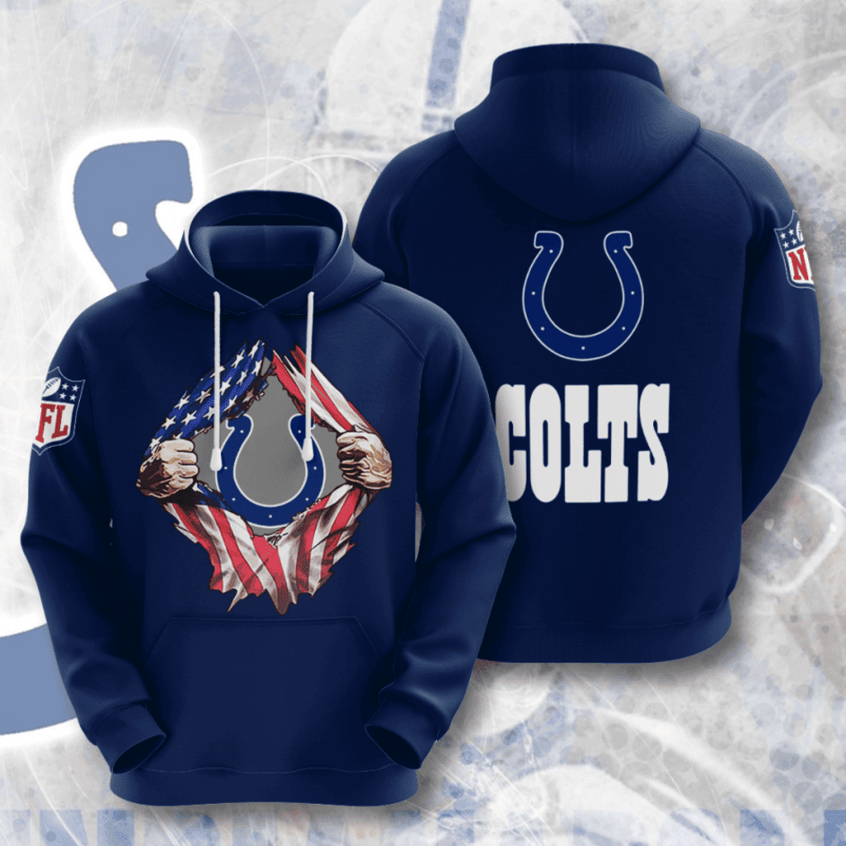 Indianapolis Colts American Football 3D All Over Print Hoodie & Zip Hoodie
