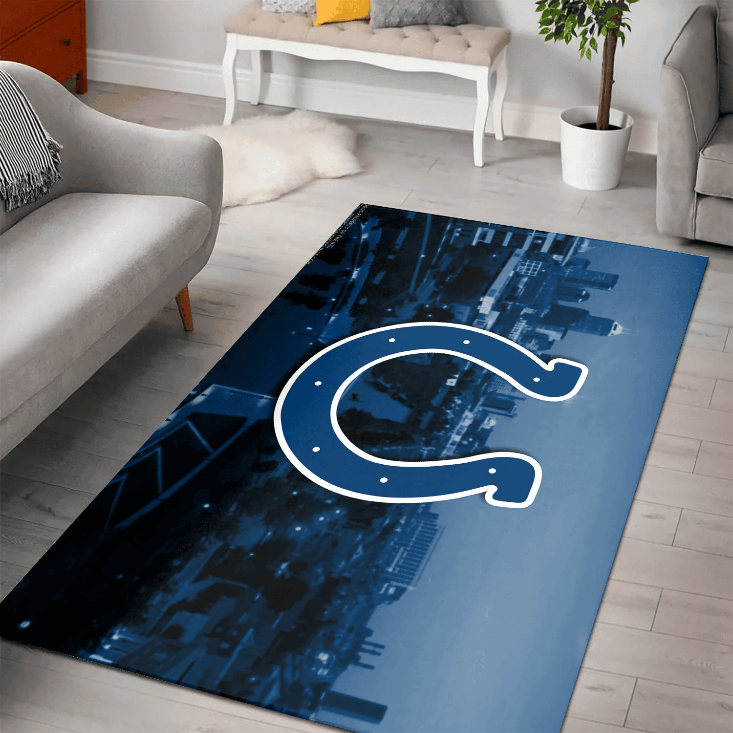 Indianapolis Colts City 3D Full Print Rectangle Area Rug – Full Print Carpet For Living Room & Bedroom Home Decor