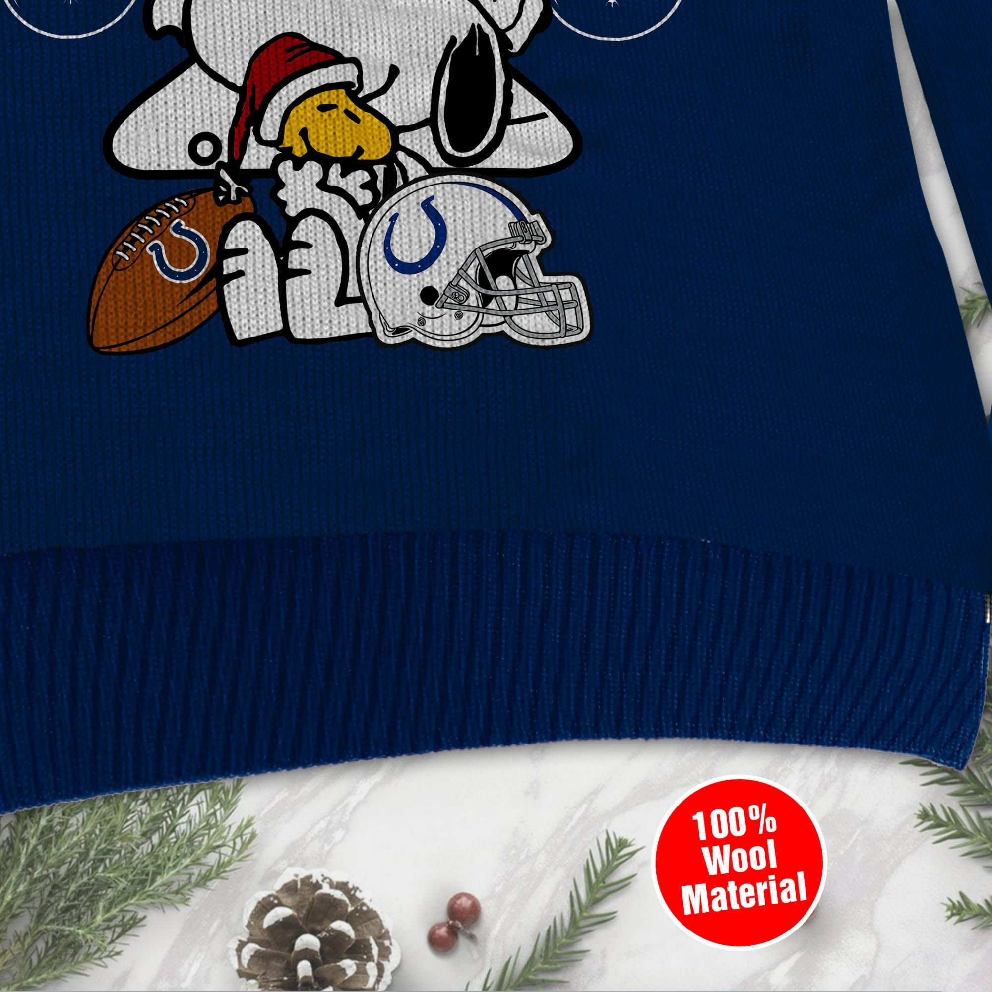 Indianapolis Colts Funny Charlie Brown Peanuts Snoopy Ugly Christmas Sweater, Perfect Holiday Gift - Image 4