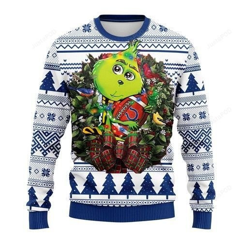 Indianapolis Colts Grinch Hug Christmas For Unisex Ugly Christmas Sweater,