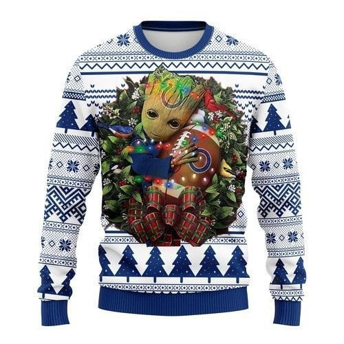 Indianapolis Colts Groot Hug Ugly Christmas Sweater,