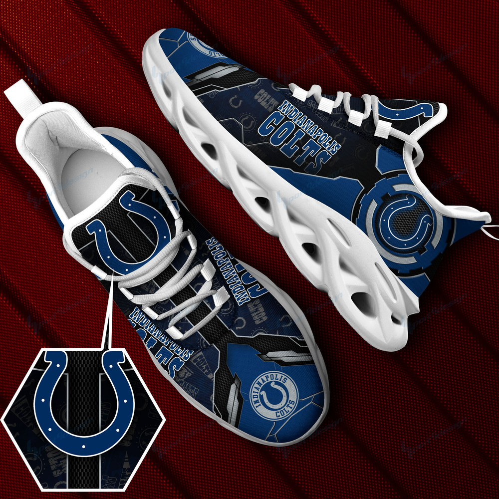 Indianapolis Colts Max Soul Shoes Sneakers for Men And Women – NFL Football Fan Shoes, Team Sneakers