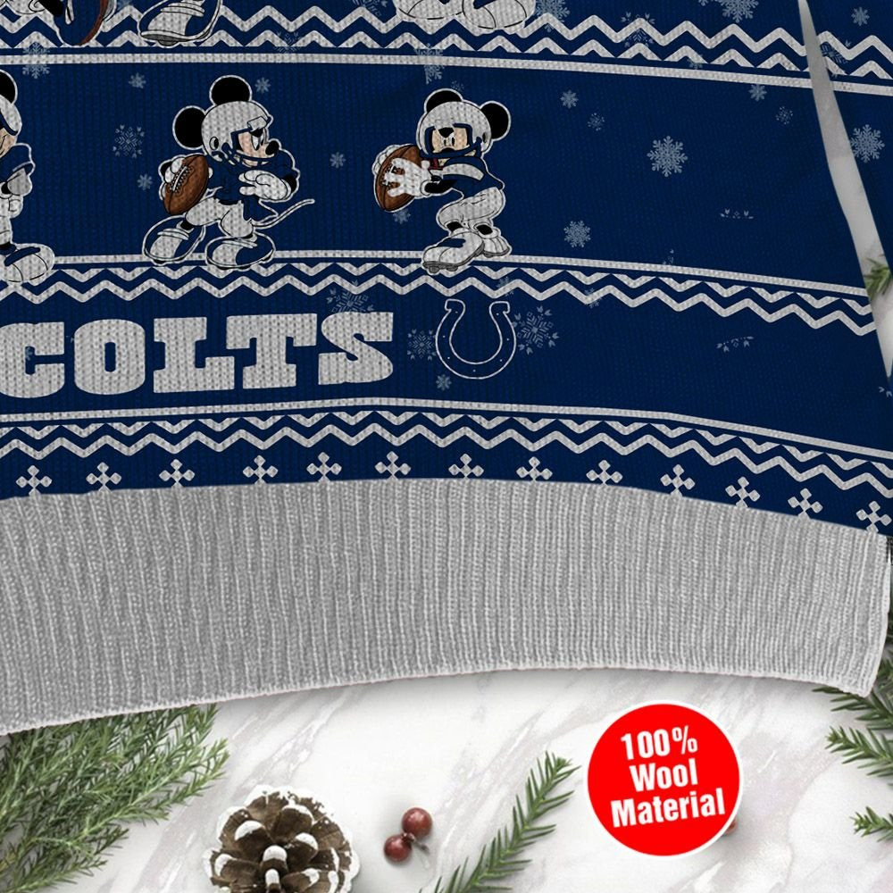 Indianapolis Colts Mickey Mouse Holiday Party Ugly Christmas Sweater, Perfect Holiday Gift - Image 4