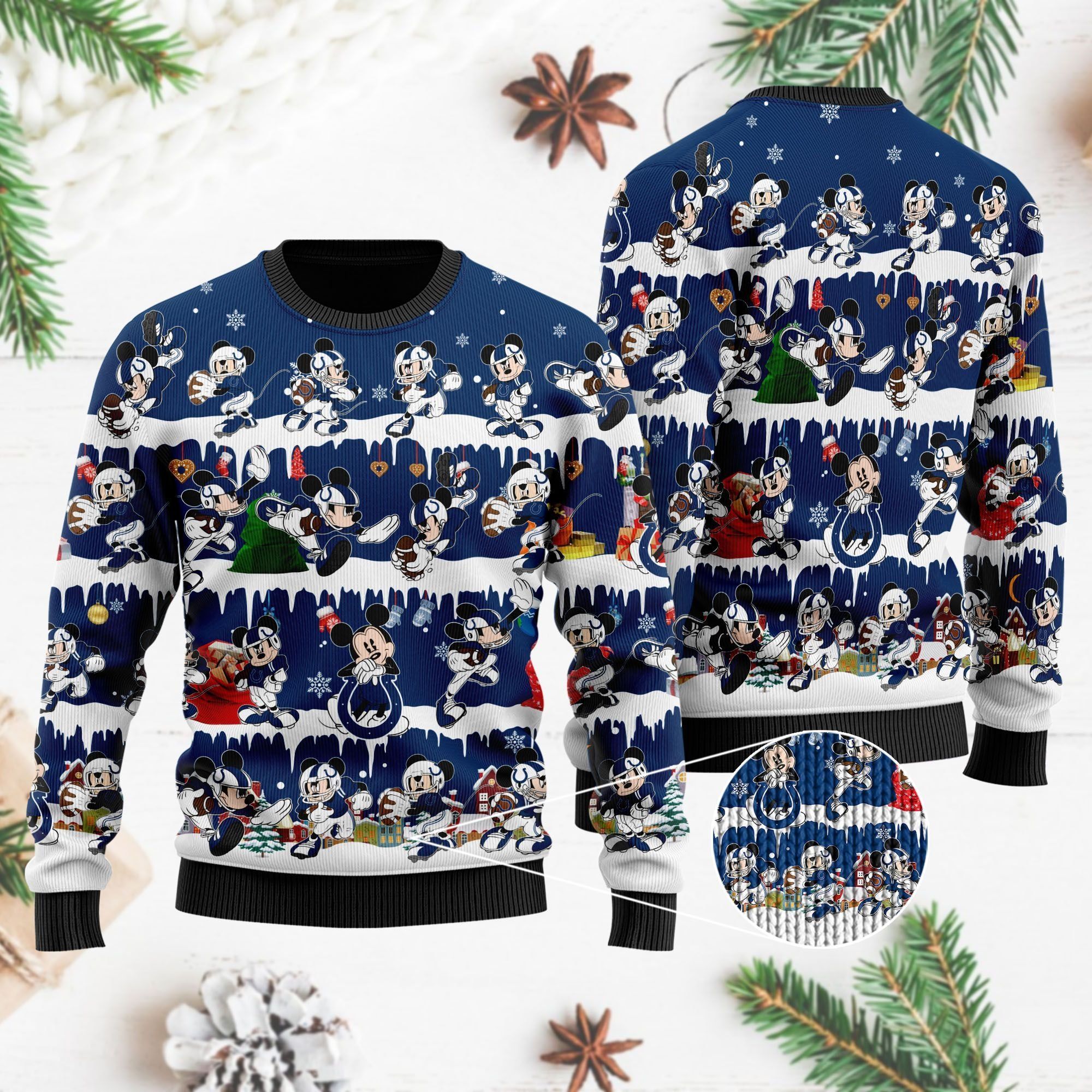 Indianapolis Colts Mickey NFL American Football Ugly Christmas Sweater