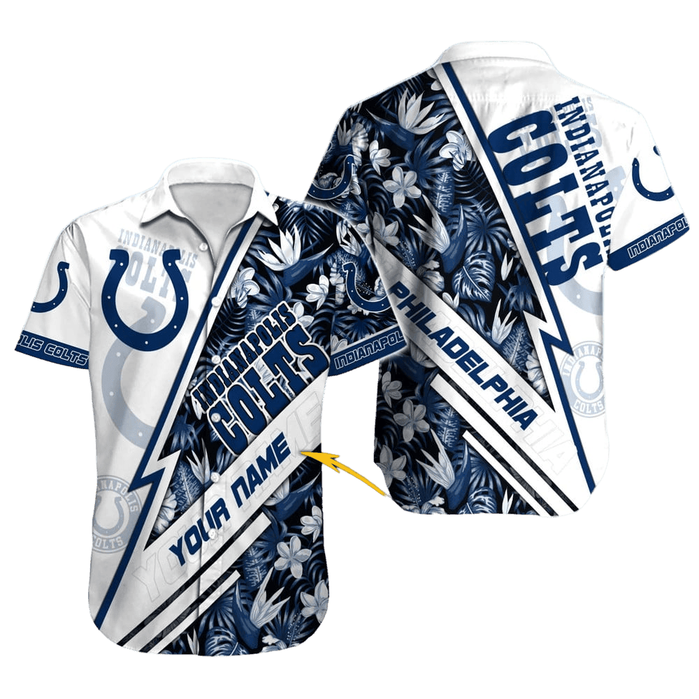 Indianapolis Colts Midnight Stripes Aloha Hawaiian Shirt for Men & Women