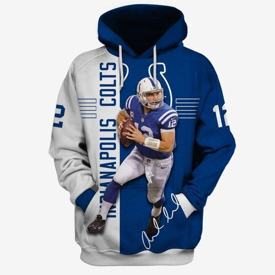 Indianapolis Colts Ncaa Football Andrew Luck 3D All Over Print Hoodie & Zip Hoodie