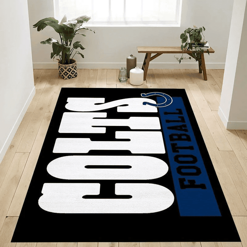 Indianapolis Colts Rectangle Area Rug – Full Print Carpet For Living Room & Bedroom Home Decor