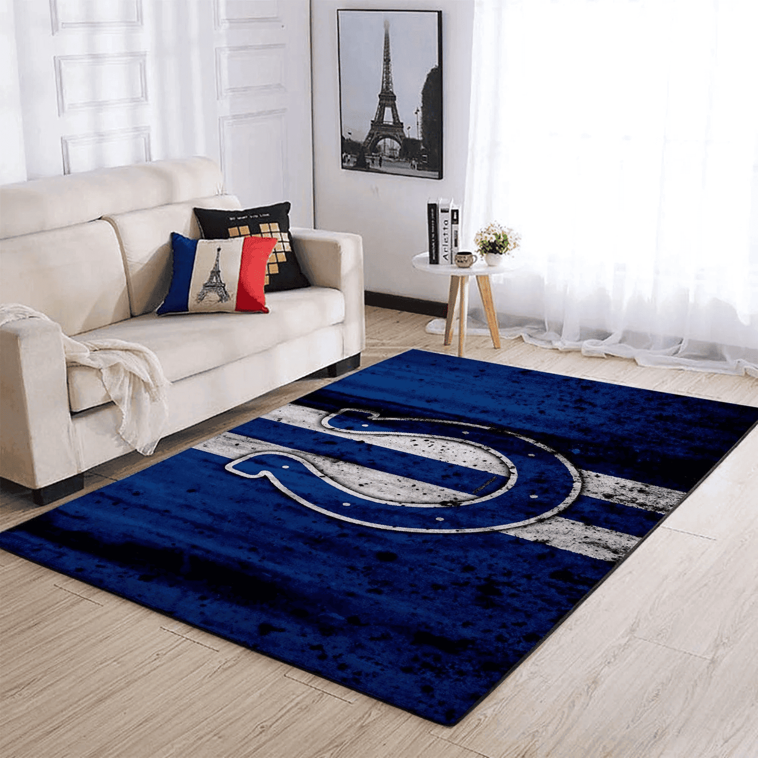 Indianapolis Colts Rectangle Area Rug – Full Print Carpet For Living Room & Bedroom Home Decor