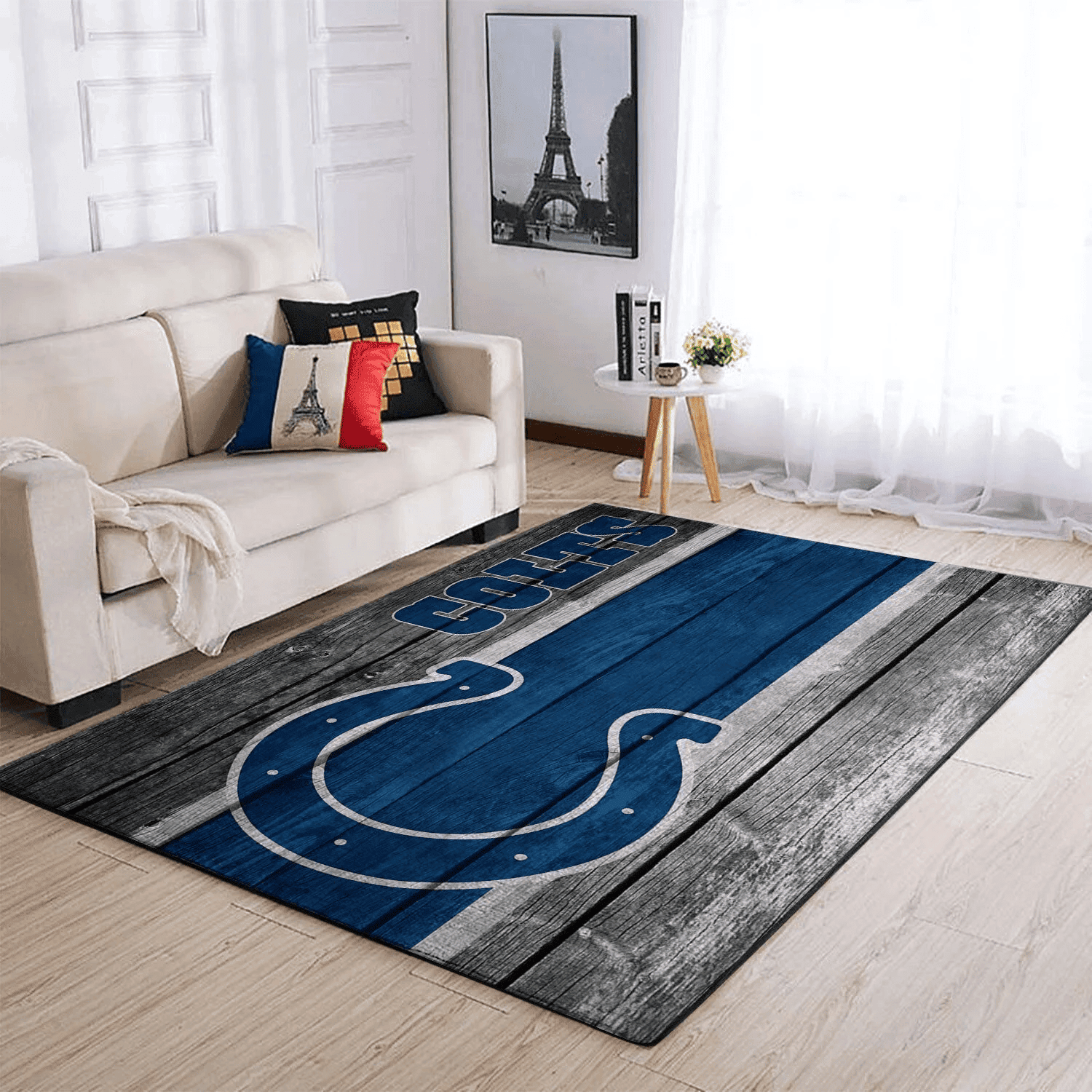 Indianapolis Colts Rectangle Area Rug – Full Print Carpet For Living Room & Bedroom Home Decor