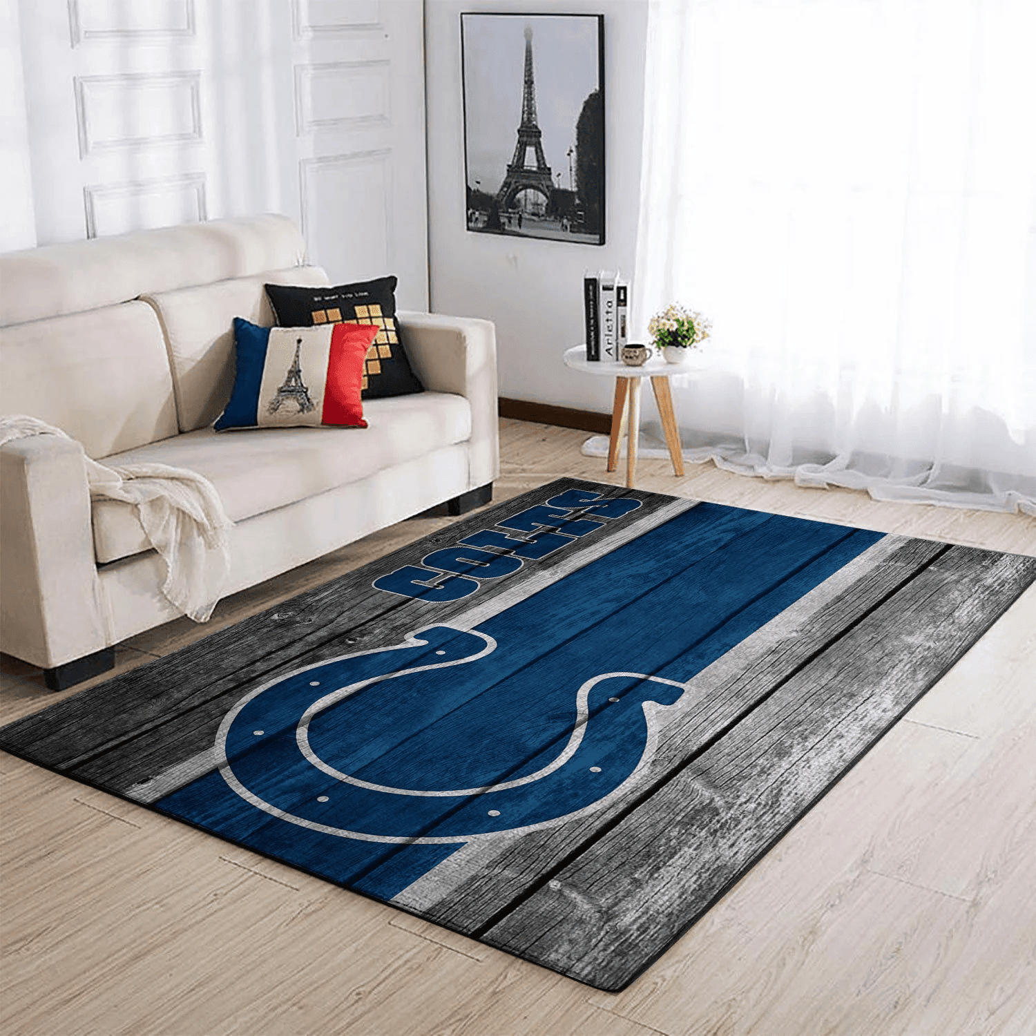 Indianapolis Colts Rectangle Area Rug – Full Print Carpet For Living Room & Bedroom Home Decor
