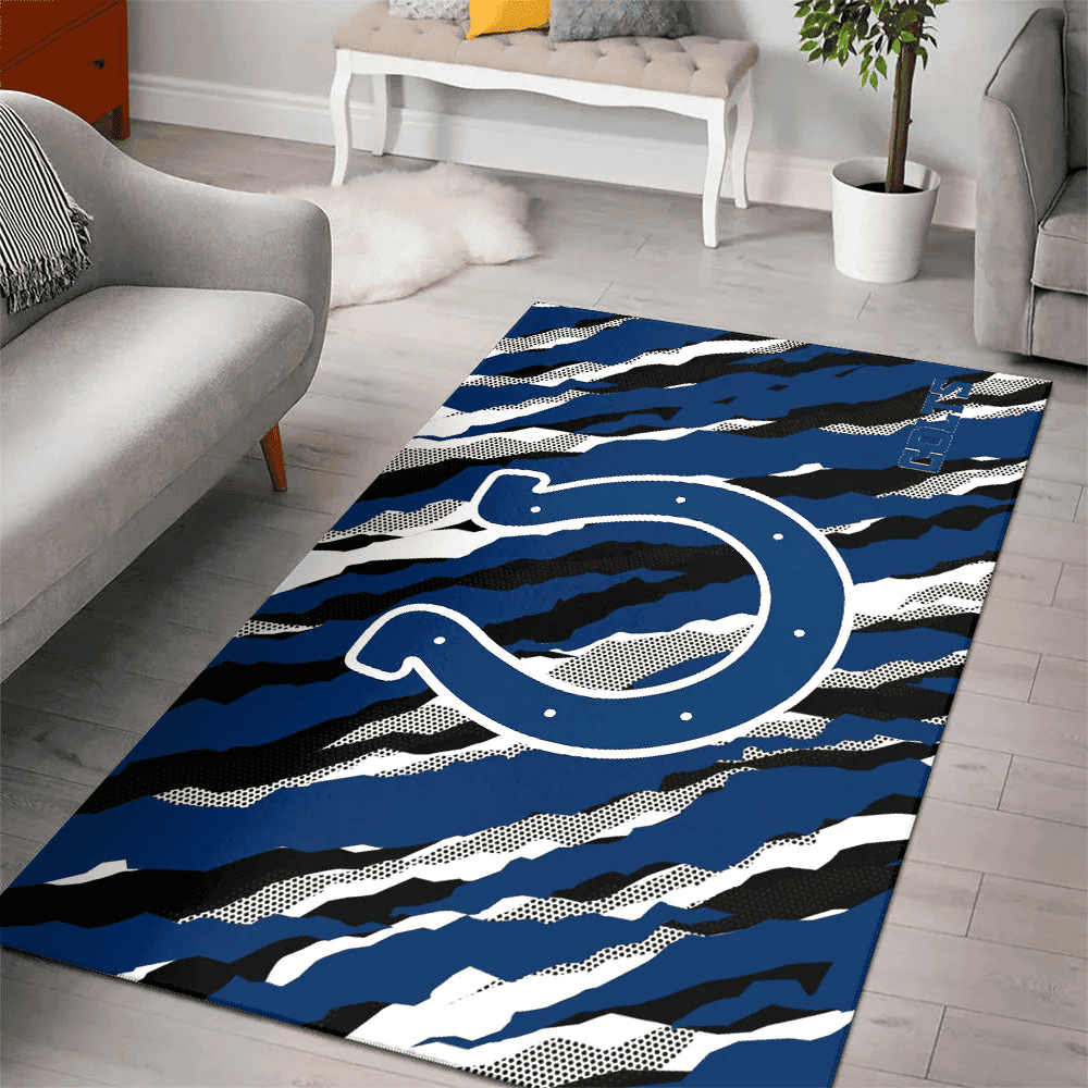 Indianapolis Colts Rectangle Area Rug – Full Print Carpet For Living Room & Bedroom Home Decor
