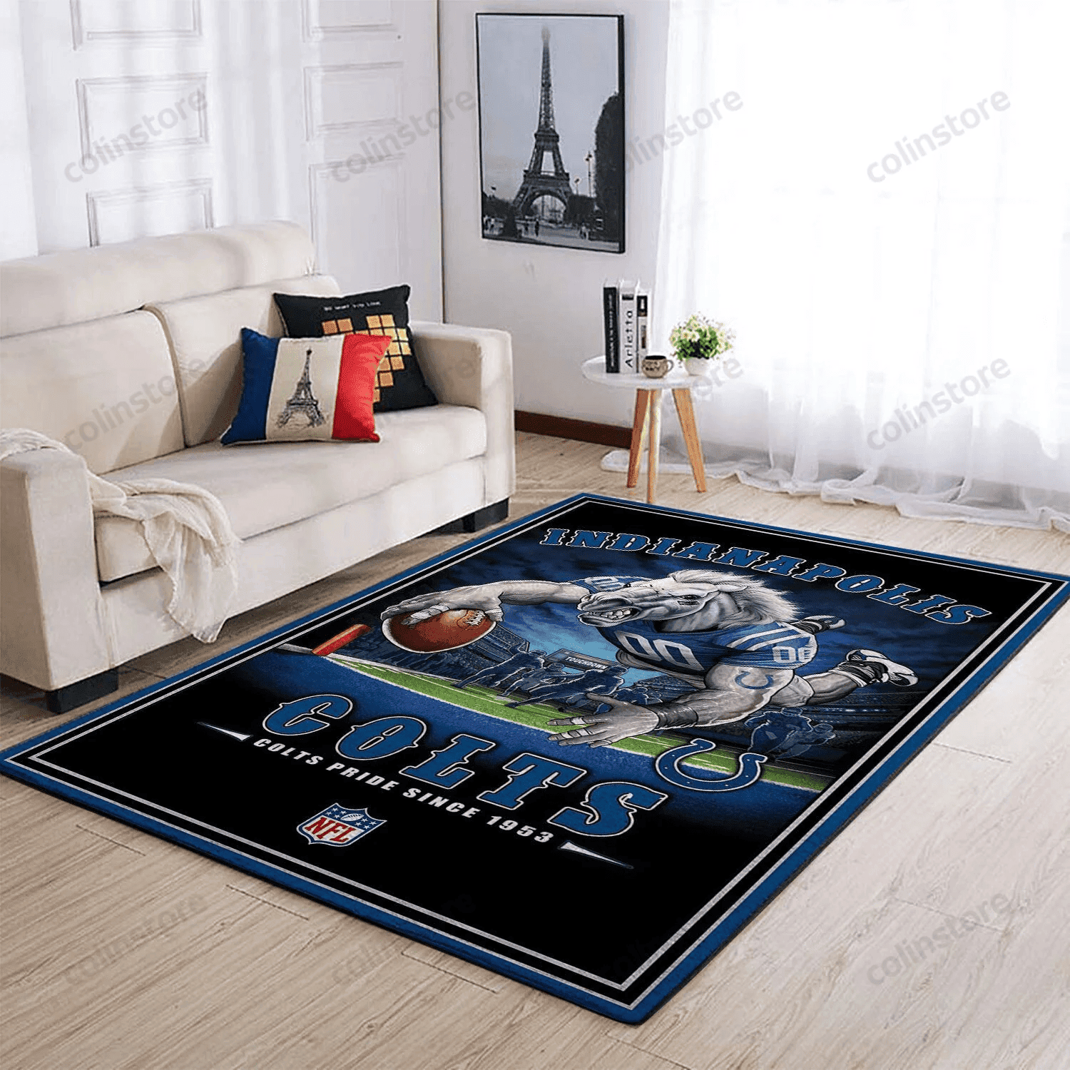 Indianapolis Colts Team Pride Nice Gift Rectangle Area Rug – Full Print Carpet For Living Room & Bedroom Home Decor