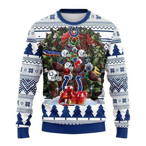 Indianapolis Colts Tree For Unisex Ugly Christmas Sweater, Perfect Holiday Gift