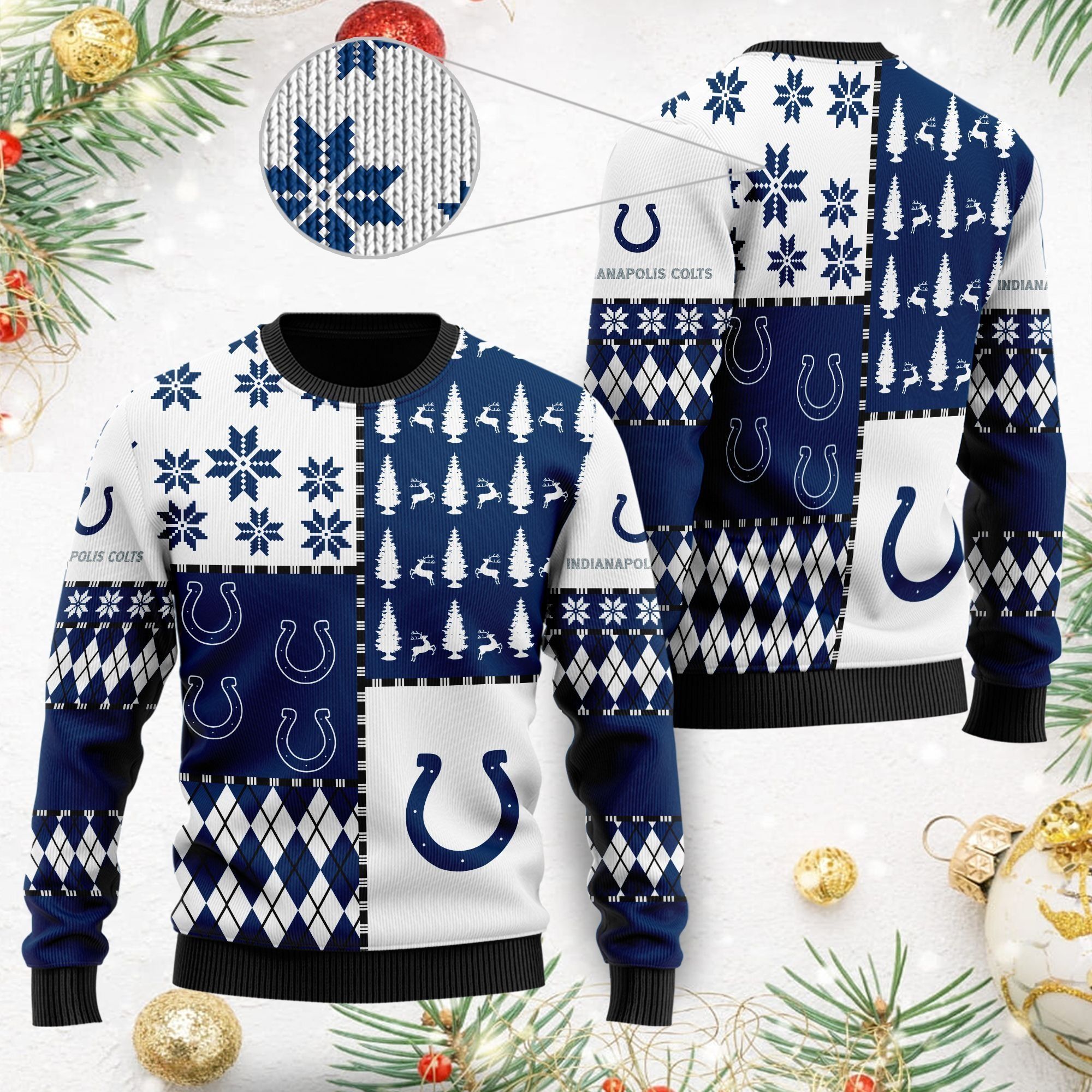 Indianapolis Colts Ugly Christmas Sweater Full Size For Sale Best Christmas Gift For Colts Fans