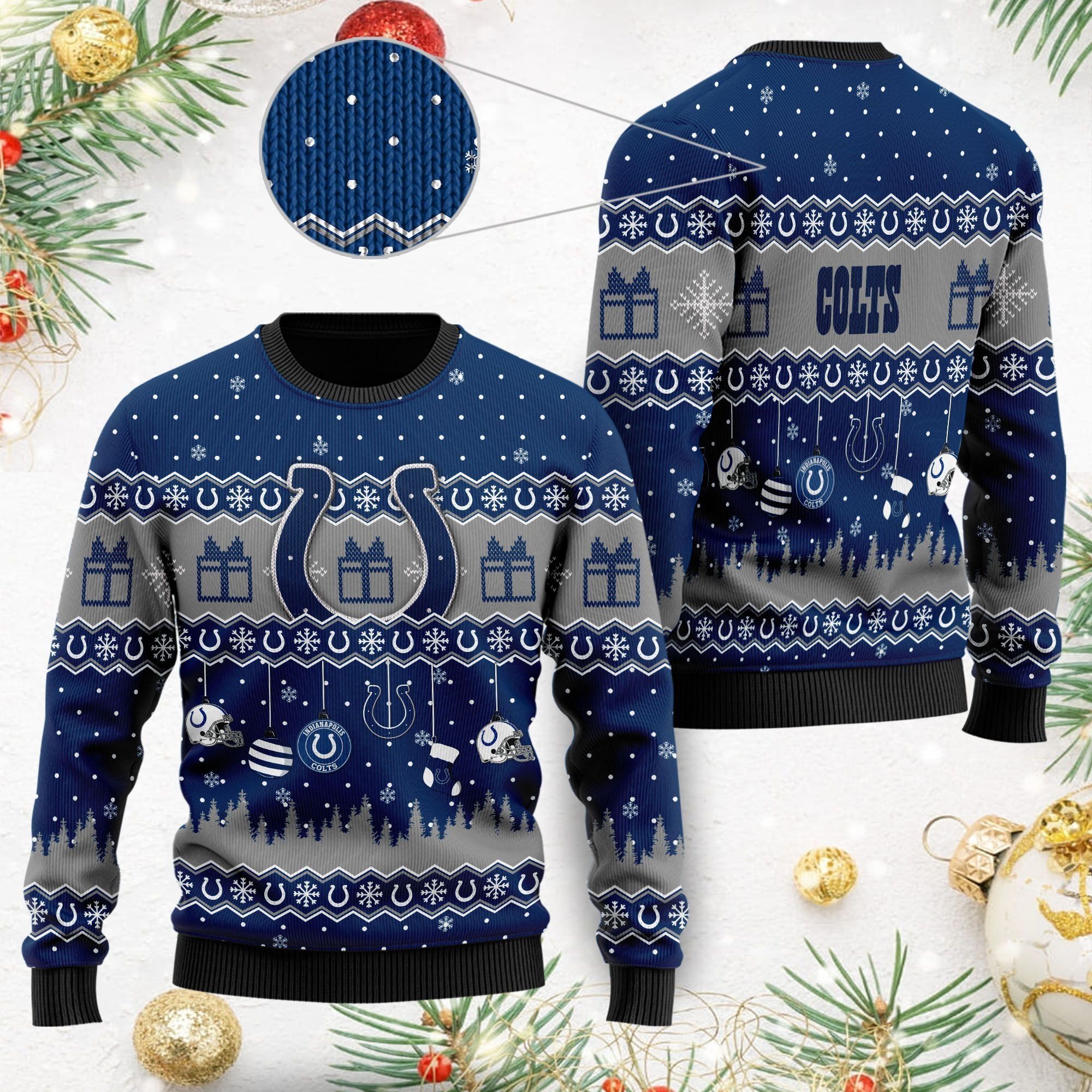 Indianapolis Colts Wool Logo Ugly Christmas Sweater NFL Fans On Xmas Days