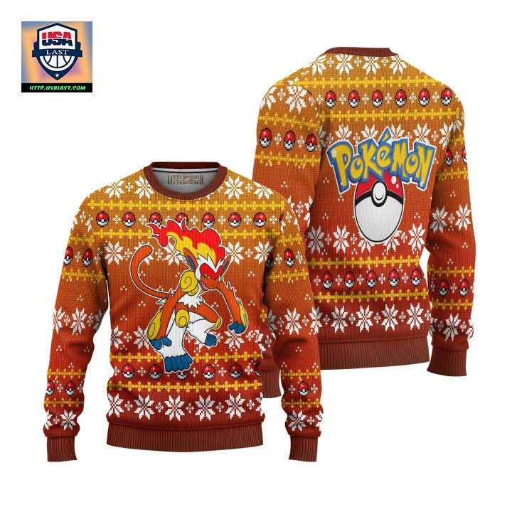 Infernape Ugly Christmas Sweater Pokemon Anime