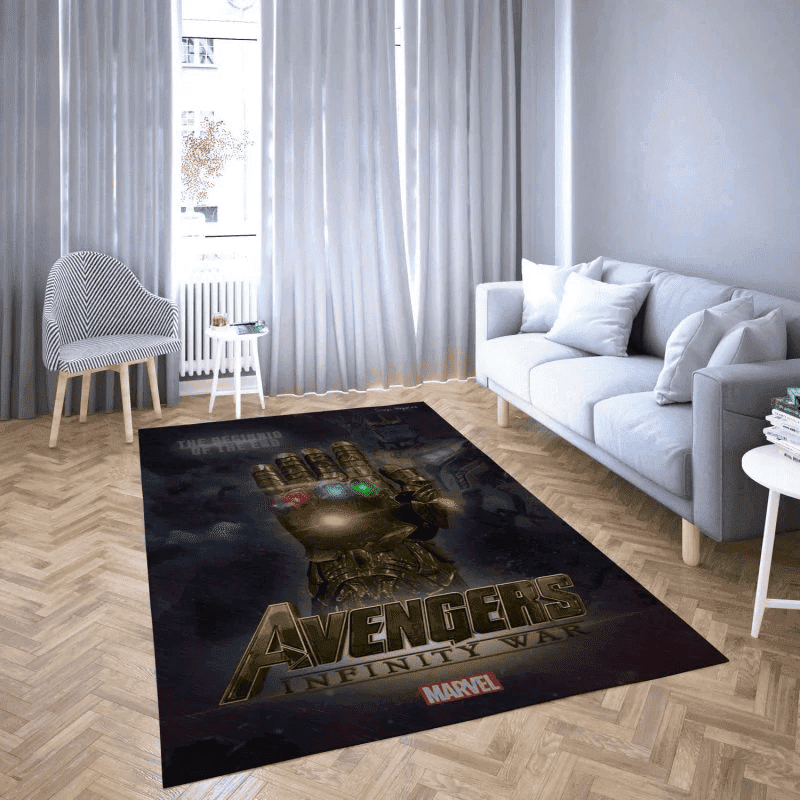 Infinity Hands Marvel Avengers 3D Rectangle Area Rug – Full Print Carpet For Living Room & Bedroom Home Decor