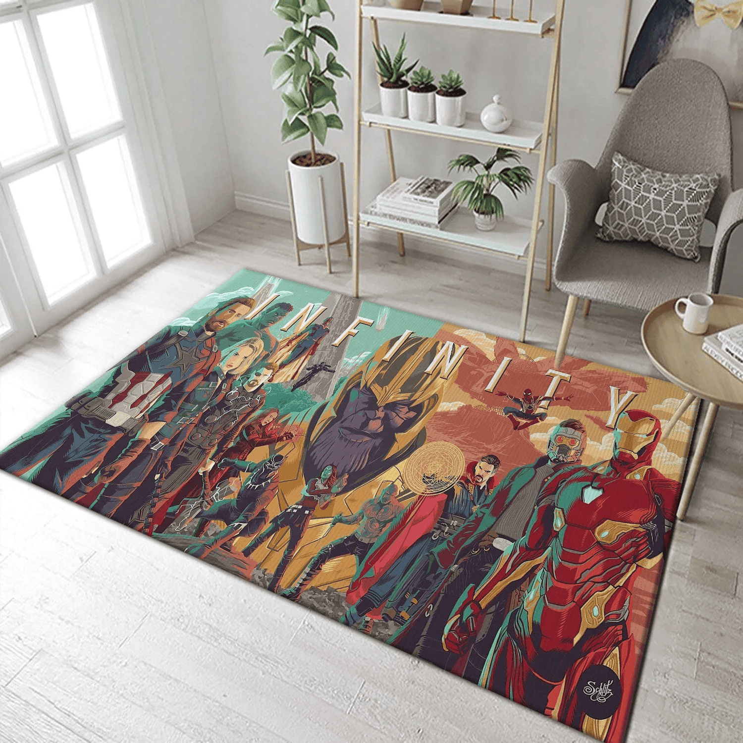 Infinity War Marvel 3D Rectangle Area Rug – Full Print Carpet For Living Room & Bedroom Home Decor