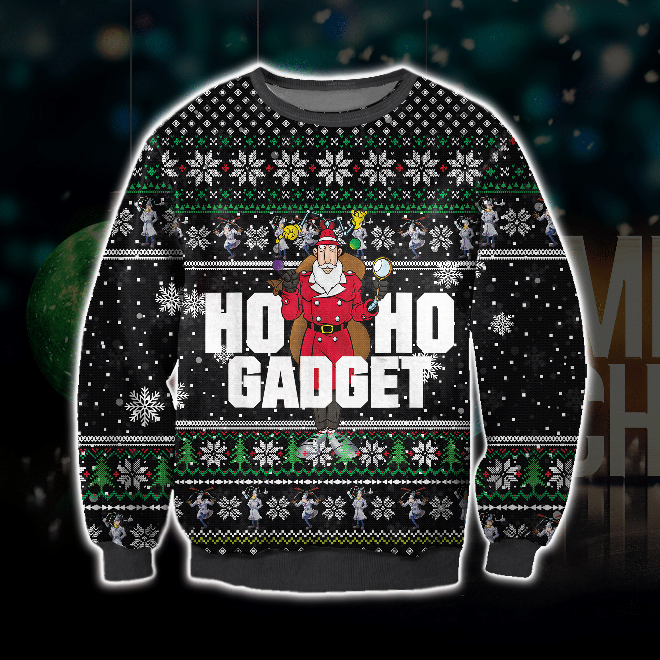 Inspector Gadget Ugly Christmas Sweater