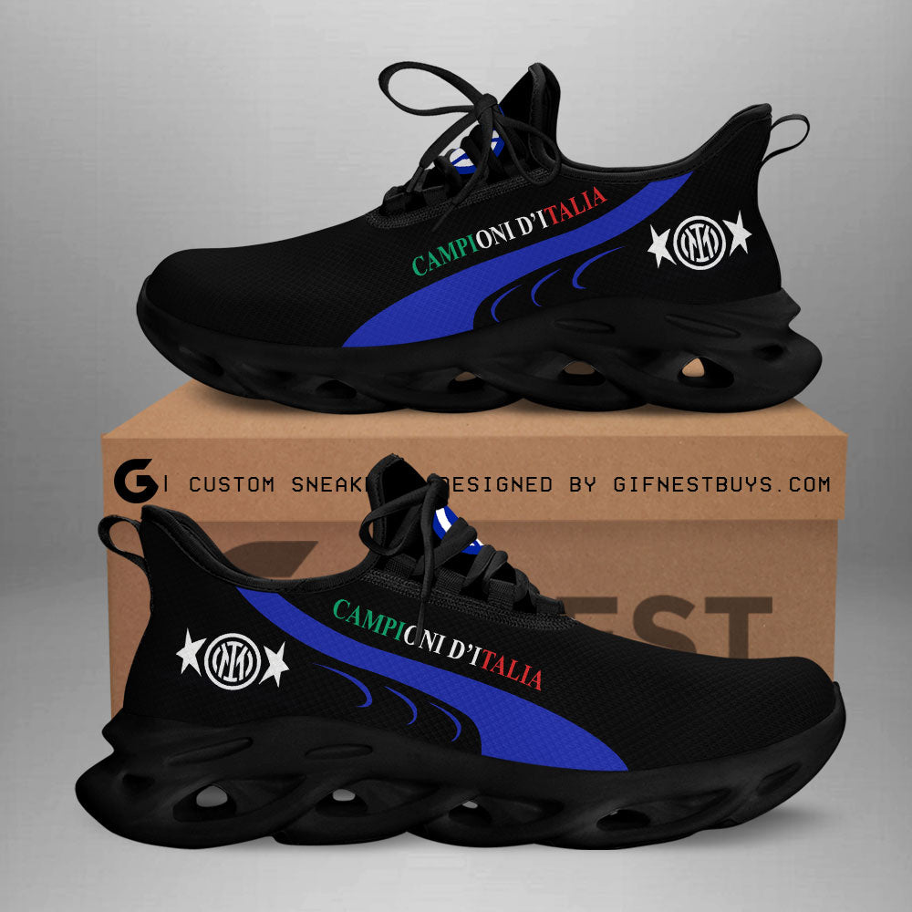 Inter Milan Max Soul Shoes Sneakers for Men And Women – Soccer Fan Shoes, Team Sneakers