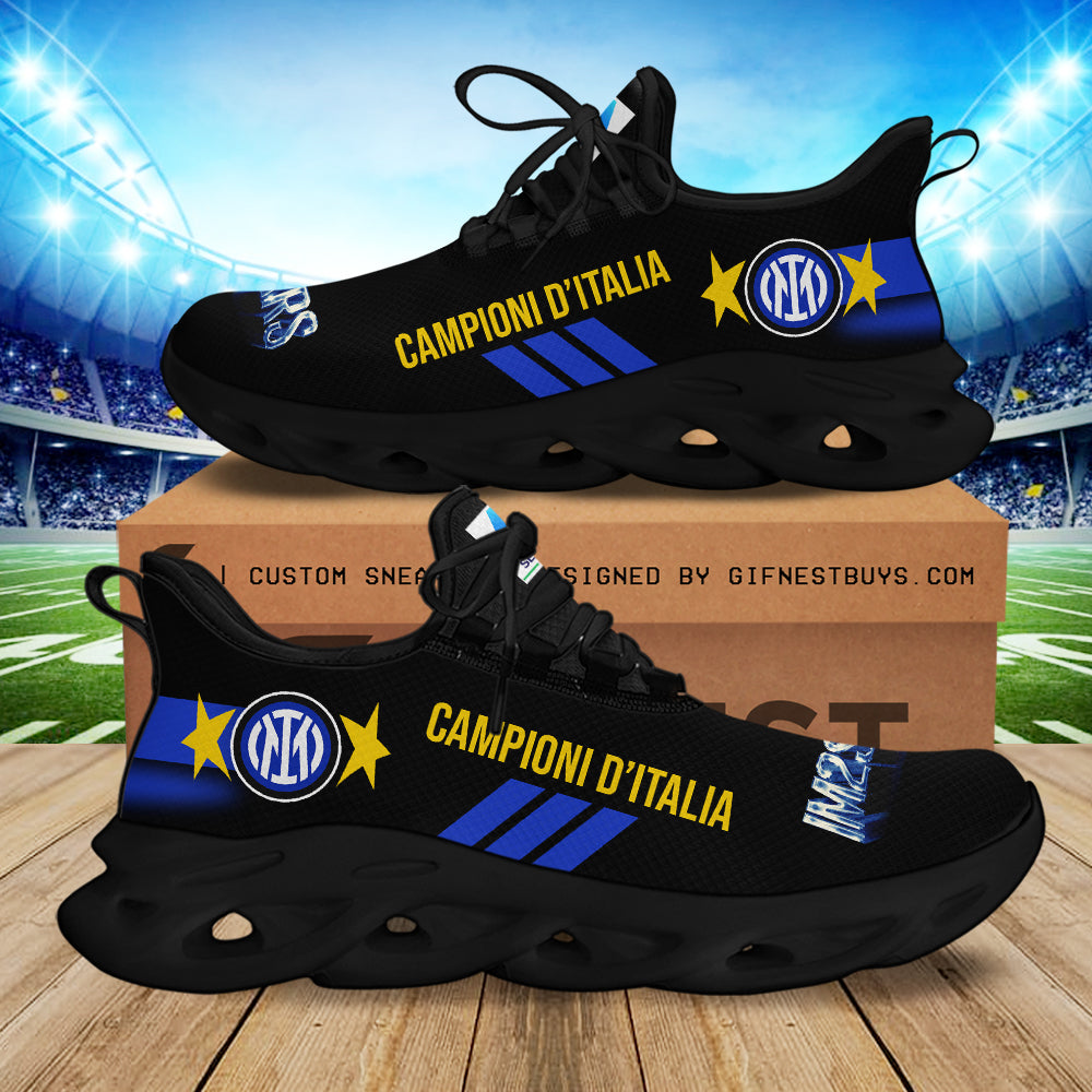 Inter Milan Max Soul Shoes Sneakers for Men And Women – Soccer Fan Shoes, Team Sneakers