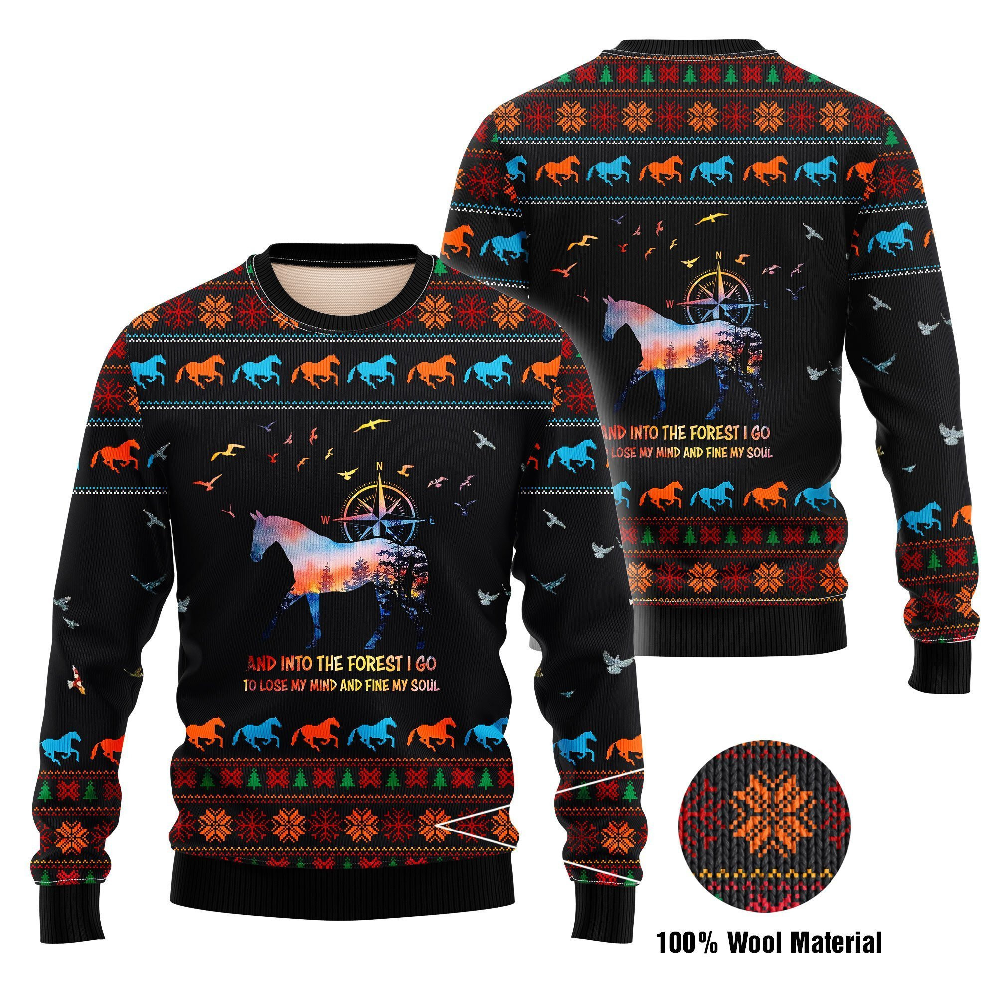 Into The Forest Ugly Christmas Sweater, Perfect Holiday Gift