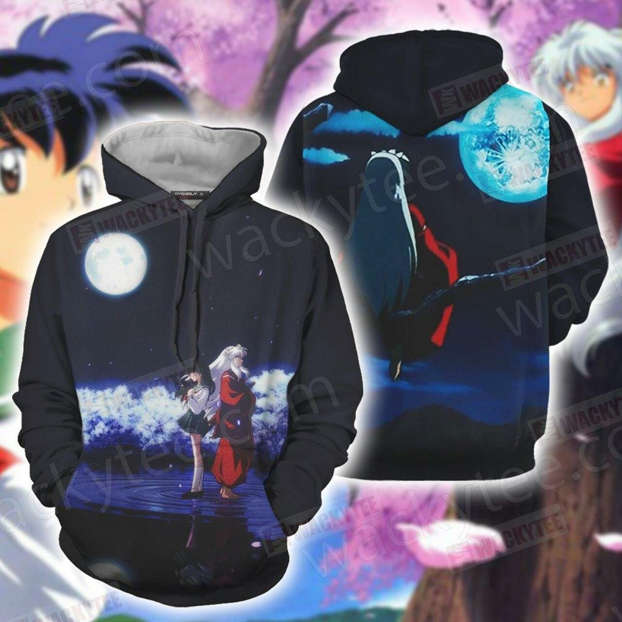Inuyasha And Kagome 3D All Over Print Hoodie & Zip Hoodie