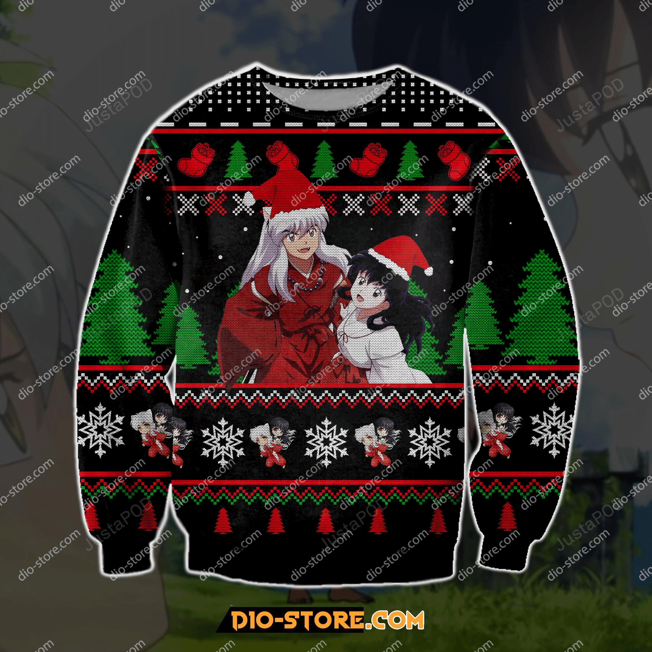 Inuyasha Manga Ugly Christmas Sweater, Perfect Holiday Gift