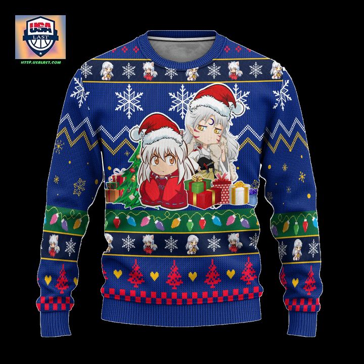 Inuyasha x Sesshomaru Anime Ugly Christmas Sweater InuYasha Xmas Gift