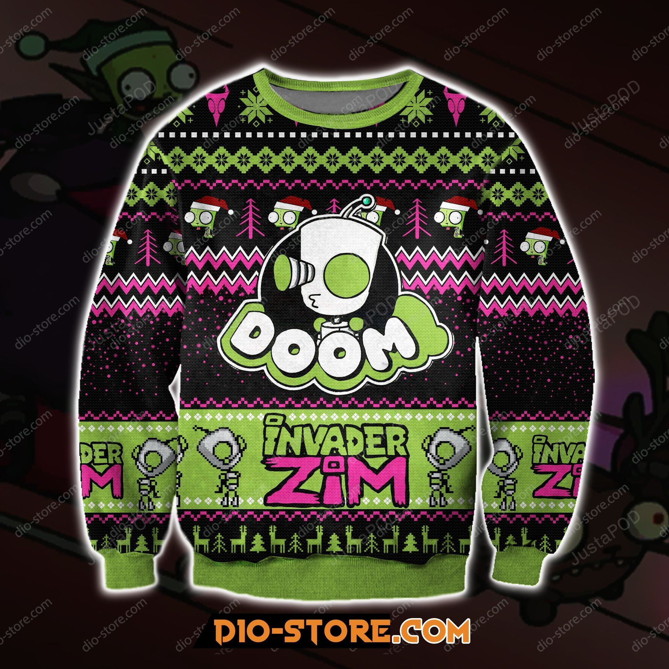 Invader Zim Ugly Christmas Sweater, Perfect Holiday Gift
