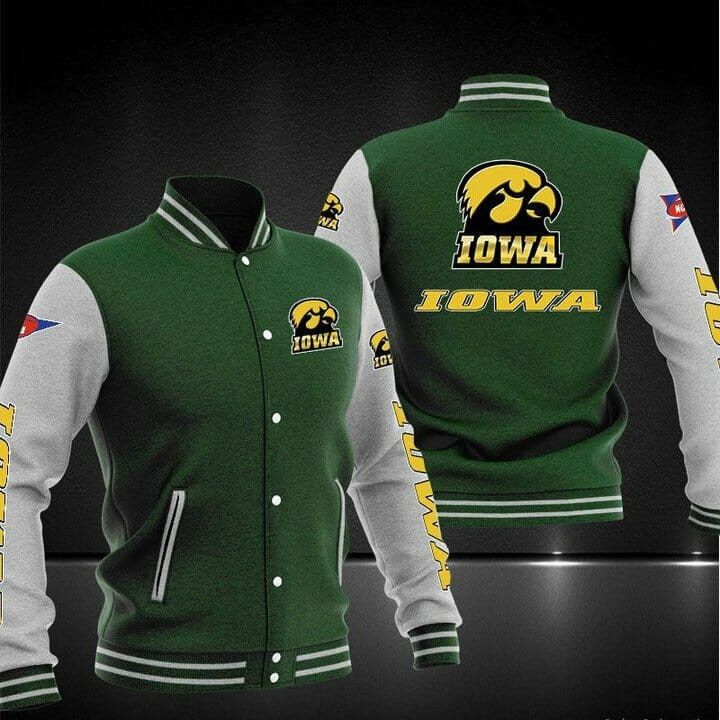 Iowa Hawkeyes Varsity Baseball Jacket for Men & Women | NCAA Team Fan Gift
