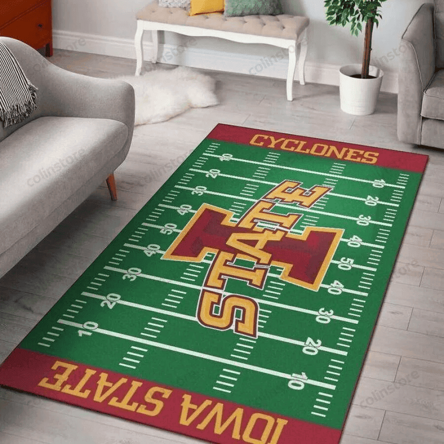 Iowa State Cyclones 3D Rectangle Area Rug – Full Print Carpet For Living Room & Bedroom Home Decor