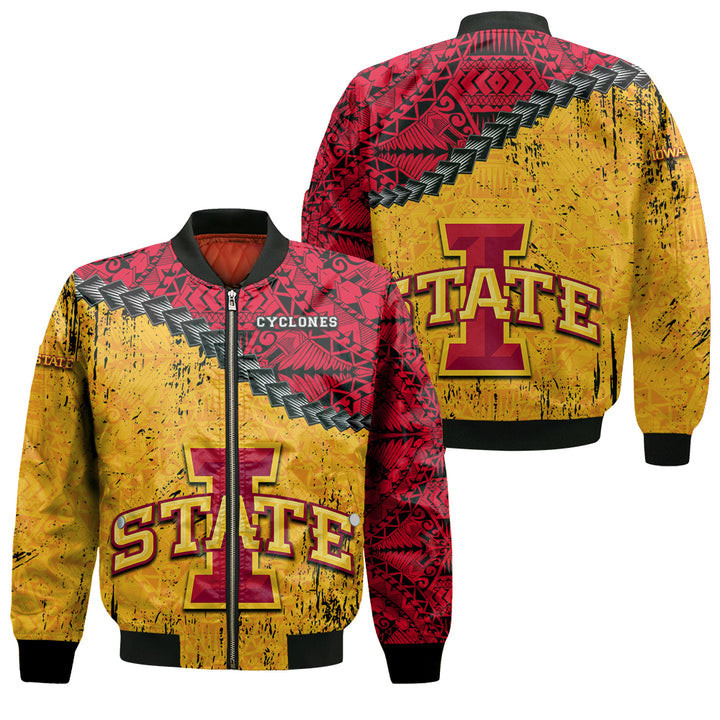 Iowa State Cyclones Cardinal Gold Bomber Jacket | NCAA College Team Jacket for Men & Women | Sports Fan Gift - Image 3