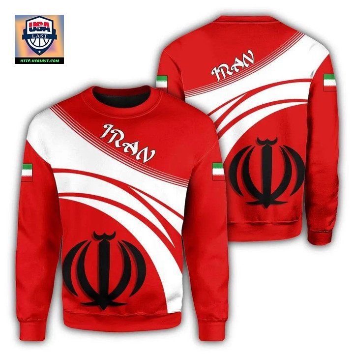 Iran Coat Of Arms Sweater Cricket Style J5W