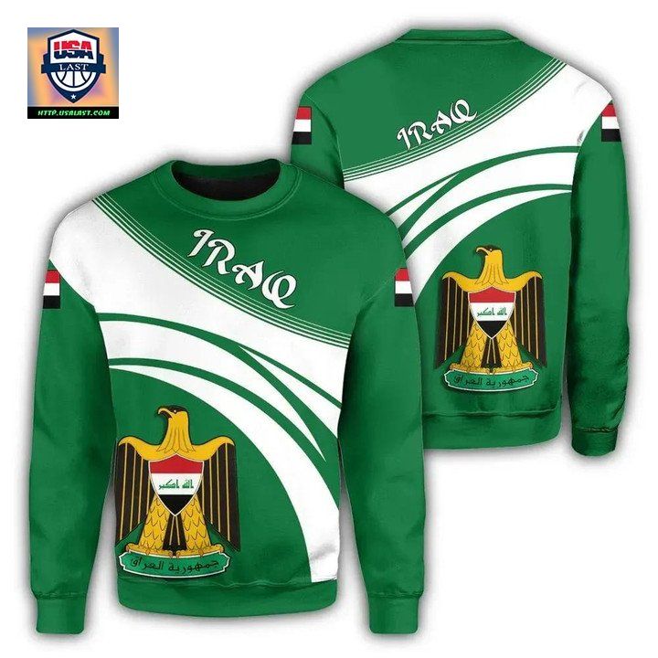 Iraq Coat Of Arms Sweater Cricket Style J5W