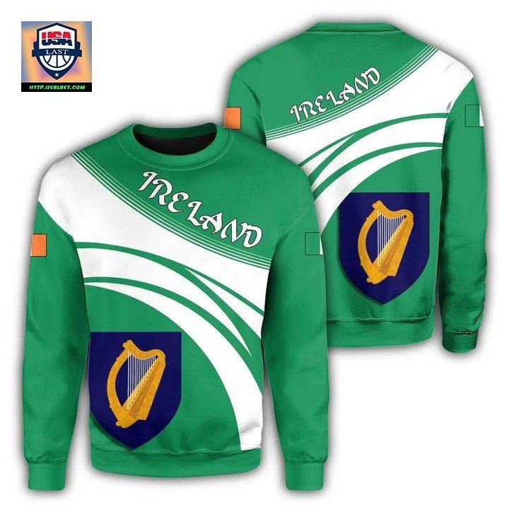 Ireland Coat Of Arms Sweater Cricket Style J5W