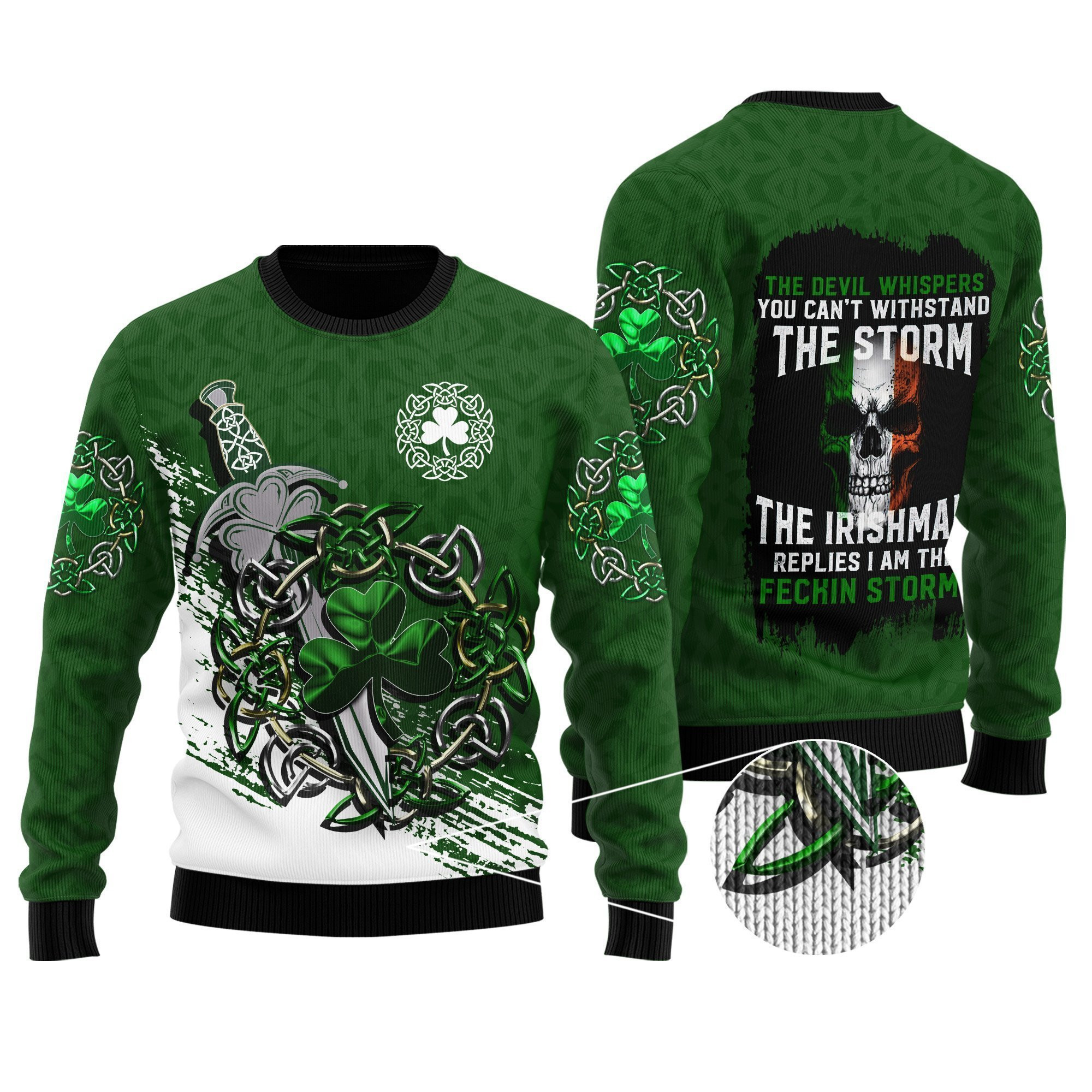 Irish Saint Patrick Day Ugly Christmas Sweater, Perfect Holiday Gift