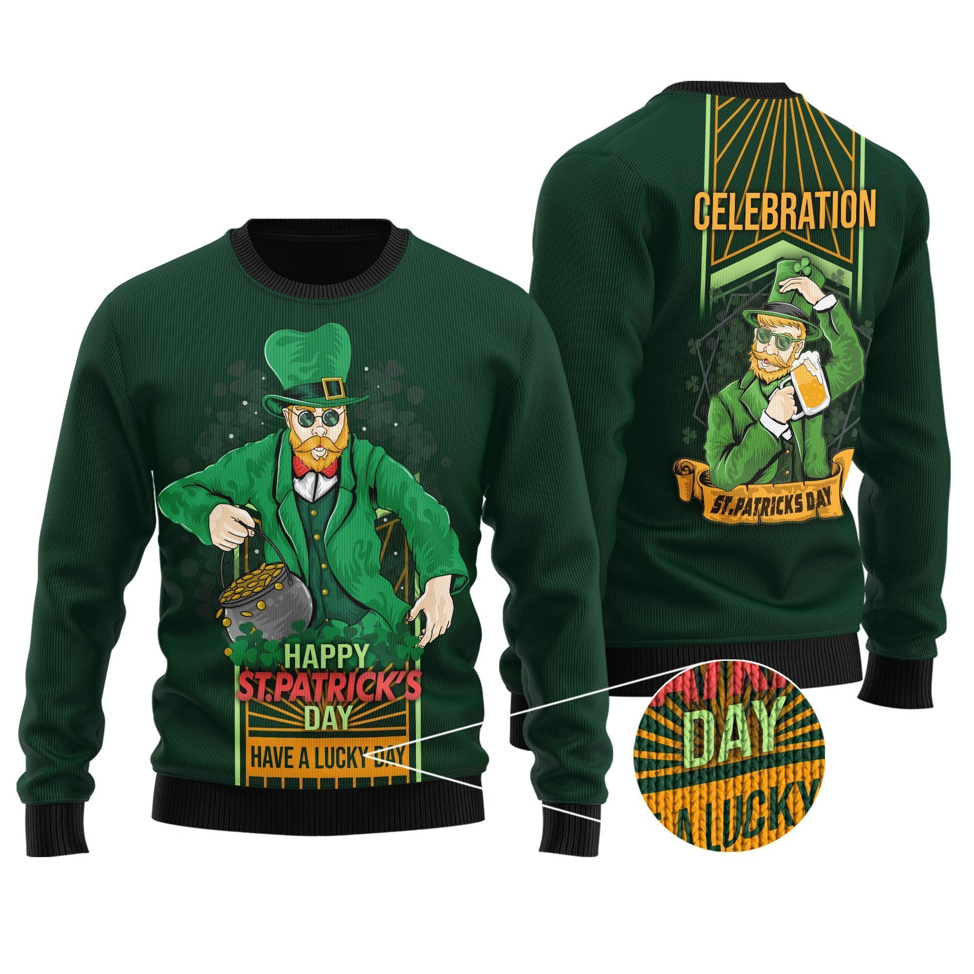 Irish Saint Patrick Day Ugly Christmas Sweater, Perfect Holiday Gift