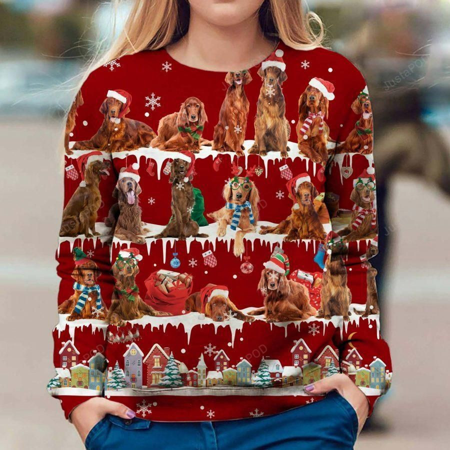 Irish Setter Ugly Christmas Sweater, Perfect Holiday Gift