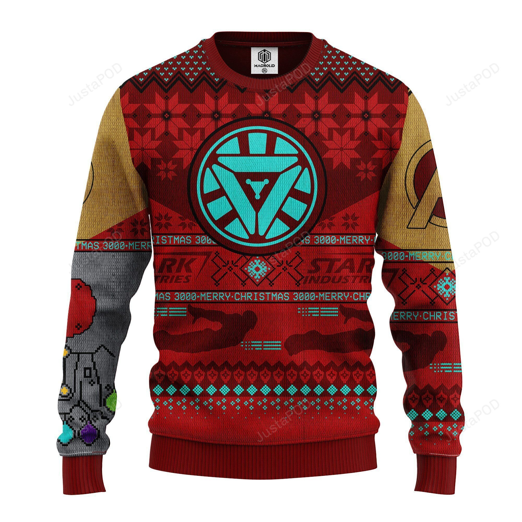 Iron Man Stark Industries Merry Christmas 3000 Ugly Christmas Sweater, Perfect Holiday Gift