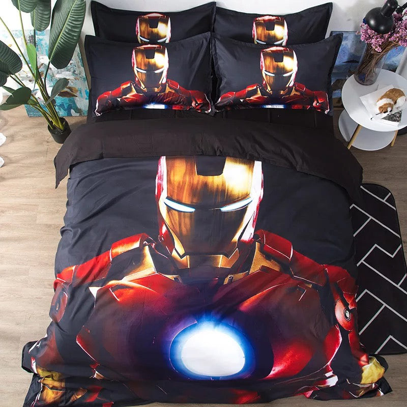 Iron Man Tony Stark Duvet Cover Quilt Cover Pillowcase Bedding Set Bed Linen Home Bedroom Decor