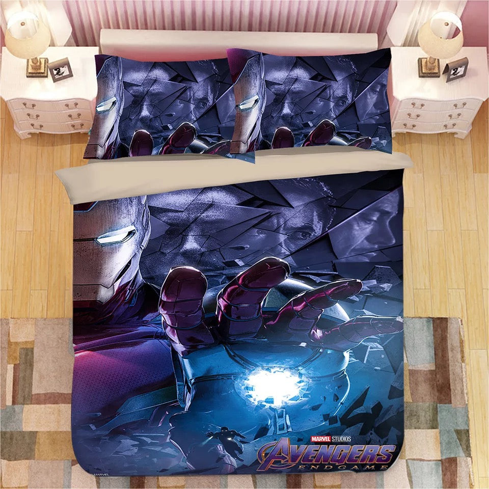 Iron Man Tony Stark Duvet Cover Quilt Cover Pillowcase Bedding Set Bed Linen Home Bedroom Decor