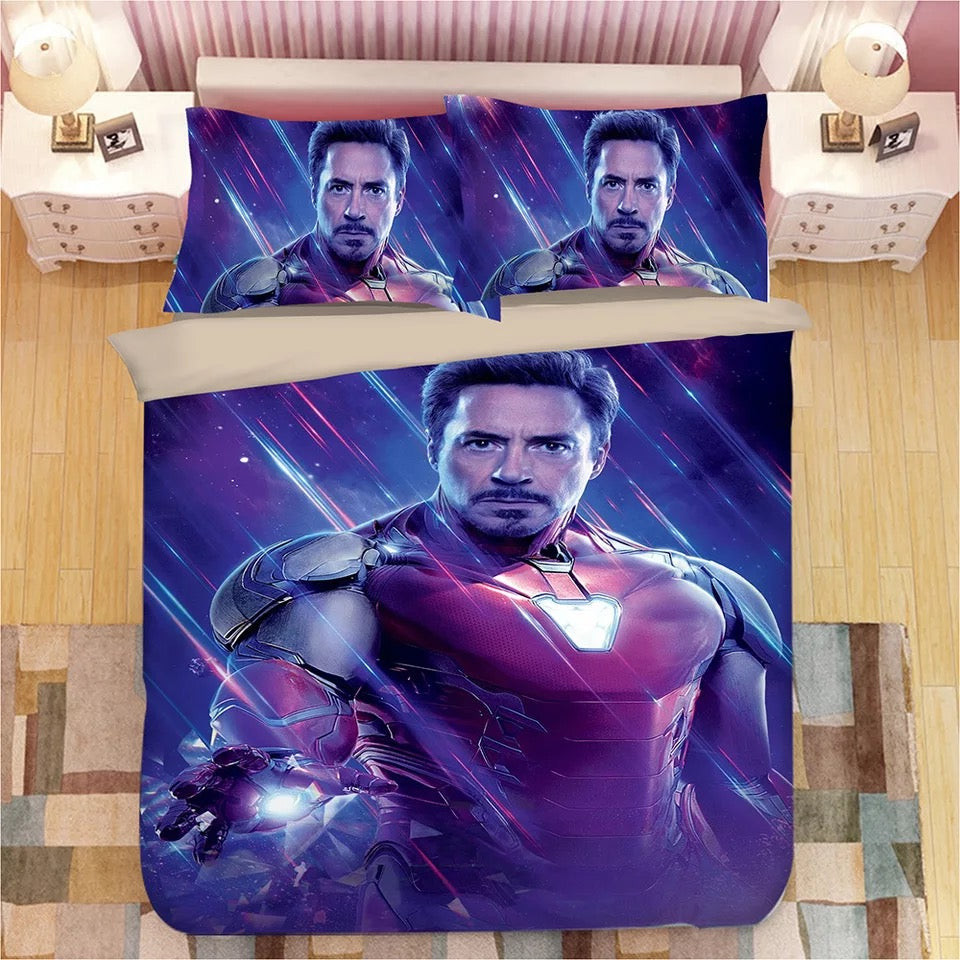 Iron Man Tony Stark Duvet Cover Quilt Cover Pillowcase Bedding Set Bed Linen Home Bedroom Decor